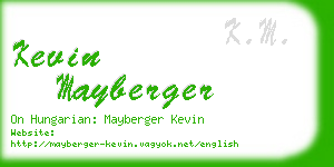 kevin mayberger business card